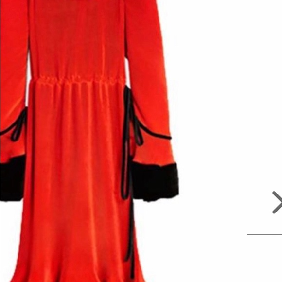 Tory Burch red pleated dress, perfect for the holiday-NWT - Picture 4 of 11